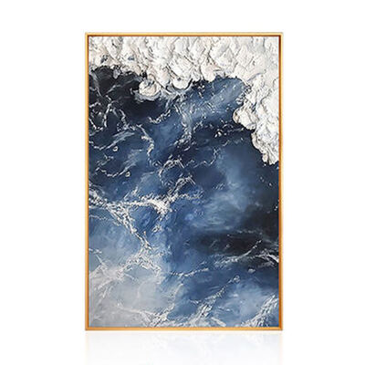 Large Size Gold Foil Modern Abstract Hand Painted Oil Painting Canvas Wall Art