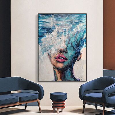 Modern Abstract Hand Painted Oil Painting on Canvas - Customized Size Wall Art for Home Decor
