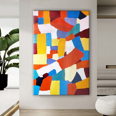 Modern Abstract Style Hand Painted Oil Painting Customized Size Canvas Wall Art for Home Decor