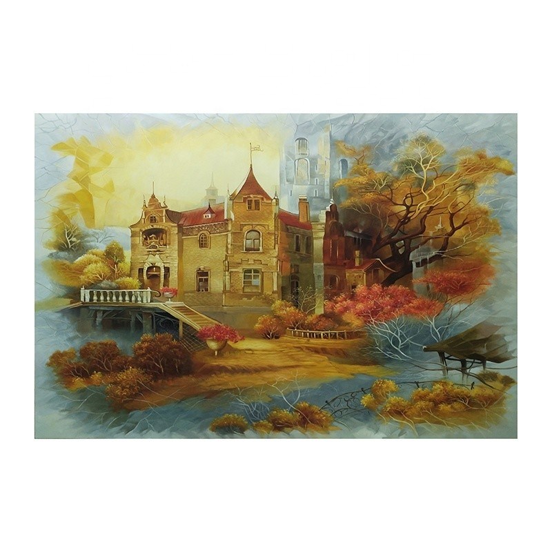 6 Color Print Method Handmade Oil Painting Abstract Paintings on Canvas for Room Wall Art Decor